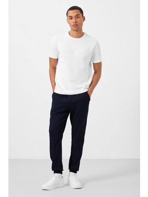Lacivert Standart Fit Dokuma Hafif Esnek Chino Erkek Pantolon - 82176