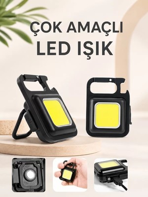 Northcity Çok Fonksiyonlu LED Acil Durum Feneri - 800 Lümen Mıknatıslı ve Şarj Edilebilir