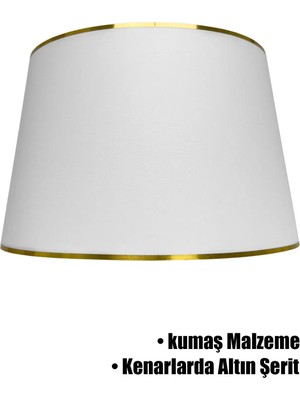 Empressco Beyaz Gold Şeritli Lambader Şapkası