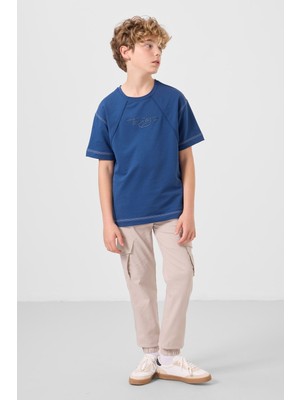 Taş Standart Fit Dokuma Hafif Esnek Chino Erkek Çocuk Pantolon - 11271