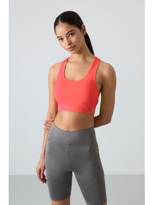Tommy Life Neon Pembe Sırt Detaylı Dar Kalıp U Yaka Kadın Spor Büstiyer - 97120