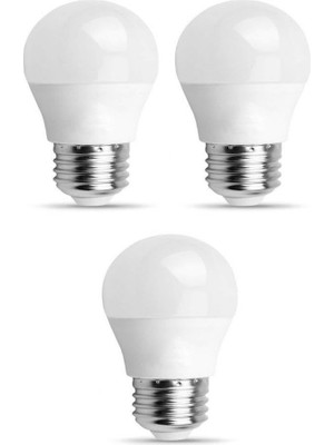 1001 6W E27 Mini Top Ampul 3000K Sarı Işık 3 Adet