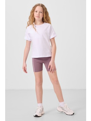 Gül Kurusu Esnek Standart Fit Basic Performans Kız Çocuk Tayt - 75189