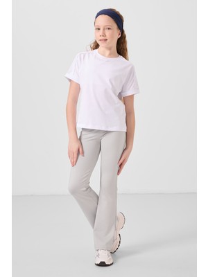 Taş Esnek Standart Fit Basic Performans Ispanyol Paça Kız Çocuk Tayt - 75193