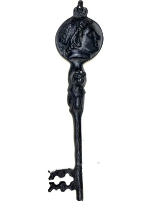 Sezar Figürlü Dekorartif Büyük Anahtar, 270X66 mm - Antik Tarihi Vintage Biblo Süs Anahtarı