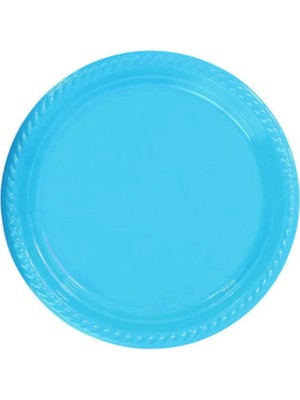 Empressco Tabak Bardak Çatal Set Set 25 Li Yuvarlak 22 cm ( Mavi )
