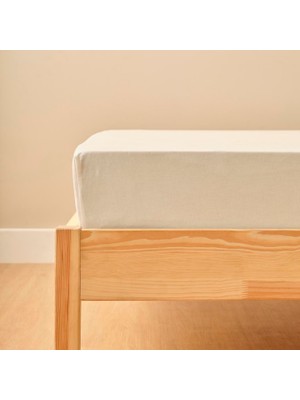 1001 Bella Maıson Basic Ranforce DÜZ%100 Pamuk Ranforce Çarşaf, Krem, King Size (260X280 Cm)