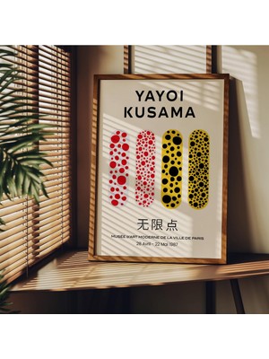 1001 Fark Tanıtım Yayoi Kusama Çerçevesiz Poster, Modern Dekoratif Çerçevesiz Poster, Tablo, Yayoik