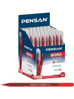 1001 Kırmızı Tükenmez Kalem 1 Mm. 50 Lik Kutu 8692404904453