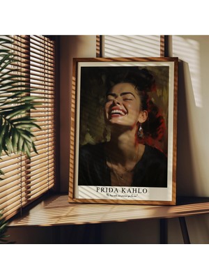 1001 Fark Tanıtım Frida Kahlo Çerçevesiz Poster, Modern Dekoratif Çerçevesiz Poster, Tablo, Fridaka