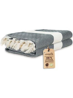 1001 2'li Paket -%100 Pamuk Peştamal 100X180 Cm, Havuz ve Plaj Havlusu, Spor Havlusu, Hızlı Kurur ve K