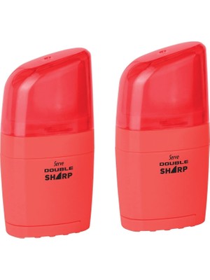 1001 Dblsharp Sılgılı Kalemtıras Kırmızı 2lı