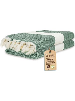 1001 2'li Paket -%100 Pamuk Peştamal 100X180 Cm, Havuz ve Plaj Havlusu, Spor Havlusu, Hızlı Kurur ve K