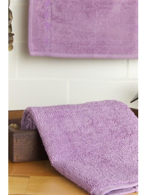 1001 Banyo El Yüz Yumuşak Duş Havlusu 50 x 90 cm - Mor