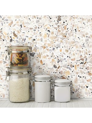 1001 Roommates RMK11277WP Terrazzo Ten Rengi Çok Renkli Soy Yapıştır Duvar Kağıdı