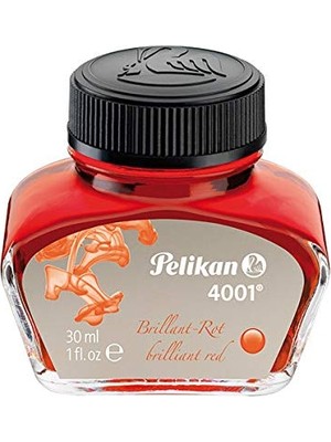 1001 Pelikan 4001 Dolma Kalem Şişe Mürekkep Kırmızı 30ML