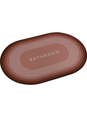 1001 Sihirli Su Emici Banyo ve Çok Amaçlı Kaydırmaz Tabanlı Paspas 58 x 38 Cm, Gül Kurusu
