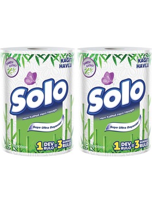 Solo Bambu Dev Rulo Havlu 1:3 (2 Paketi)