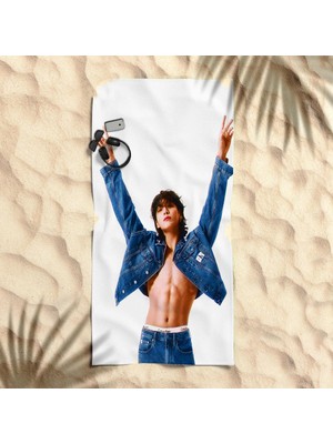 1001 Gift Duvet Cover Jungkook 3D Baskılı Plaj Havlusu Çok Renkli Tek Ebat