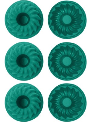 1001 Yeşil, Silikon Mini Kek ve Muffin Kalıbı, 7x3 Cm, Bpa Içermez, Fırında Kullanılır, Makinede