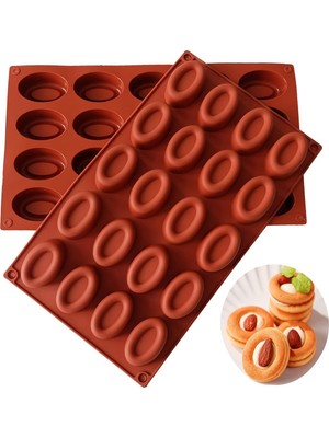1001 Siliko World Silikon Kek Muffin Sabun Kalıbı, Kiremit
