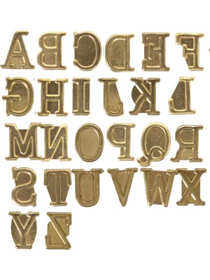 1001 Walnut Hollow 26162 Büyük Harf Alfabe Hotstamps, 1 Adet, 0,63 Inç