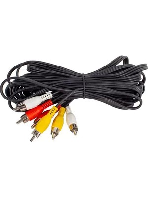Motto Ticaret Elektromrer 3 Rca + 3 Rca 10 Metre Kalın Kablo