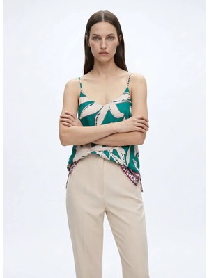 Yargıcı Yeşil Kadın %100 Rayon Bluz 26YKBL6063X