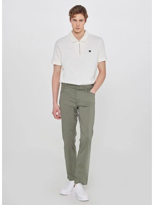 Wrangler Yeşil Erkek Pamuklu Chino Pantolon MW12SEA300 Yeşil Chino Pantolon