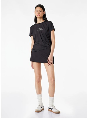 Koton Siyah Kadın Baskılı T-Shirt 6SAK10067NK