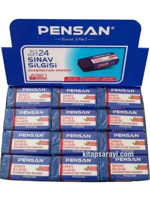 Pensan Sınav Silgisi Mavi 24'lü Paket Yumuşak Iz Bırakmaz
