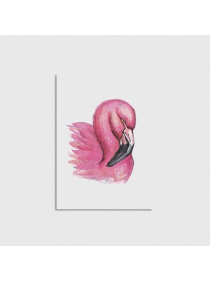 Domirus Flamingo Poster Çerçevesiz Duvar Dekorasyonu