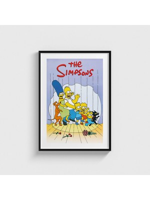 Domirus The Simpsons Dizi Posteri Tablo Çerçeveli Poster Duvar Dekorasyonu