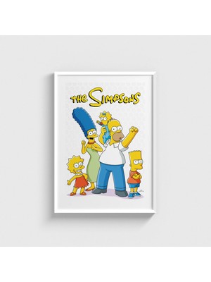 Domirus The Simpsons Dizi Posteri Tablo Çerçeveli Poster Duvar Dekorasyonu