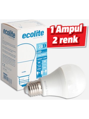 Ecolite Switch 9 W Kırmızı Klasik E27 Duy LED Ampul (4'li Paket)