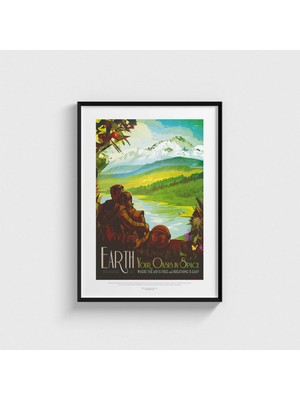 Domirus Earth - Your Oasis In Space Tablo Çerçeveli Poster Duvar Dekorasyonu