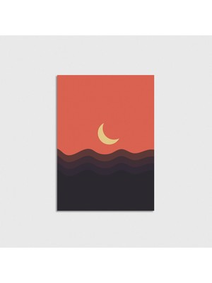 Domirus Moon Poster Çerçevesiz Duvar Dekorasyonu