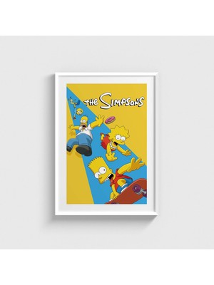 Domirus The Simpsons Dizi Posteri Tablo Çerçeveli Poster Duvar Dekorasyonu