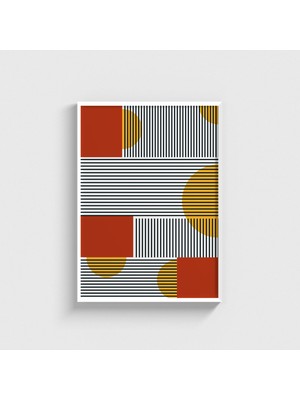 Domirus Geometrik Şekiller 1 Tablo Çerçeveli Poster Duvar Dekorasyonu