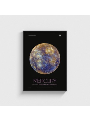 Domirus Nasa - Mercury Tablo Çerçeveli Poster Duvar Dekorasyonu