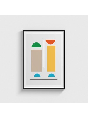 Domirus Geometry Rainbow V3 Tablo Çerçeveli Poster Duvar Dekorasyonu