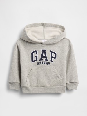 Gap Erkek Bebek Gri Relaxed Logo Sweatshirt