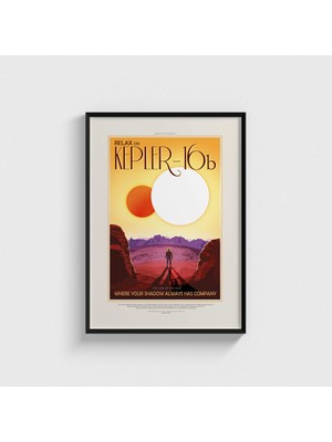 Domirus Nasa - Relax On Kepler - 16B Tablo Çerçeveli Poster Duvar Dekorasyonu