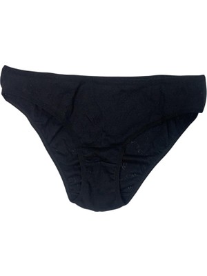 Yaase Siyah-Bordo Kadın Slip 2'li Slip L (3'li Paket)
