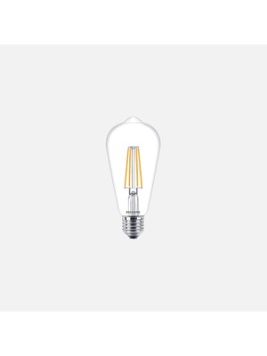 Philips Classic ST64 60 W Beyaz Klasik E27 Duy LED Ampul (5'li Paket)