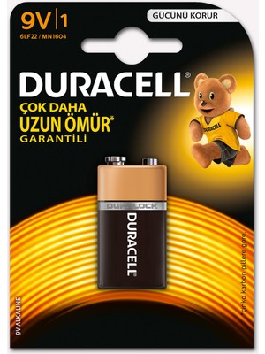 Duracell 9 Volt Pil 9 Volt Pil Tekli (5'li Paket)