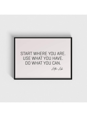 Domirus Start Where You Are Tablo Çerçeveli Poster Duvar Dekorasyonu
