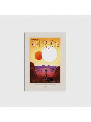Domirus Nasa - Relax On Kepler - 16B Poster Çerçevesiz Duvar Dekorasyonu