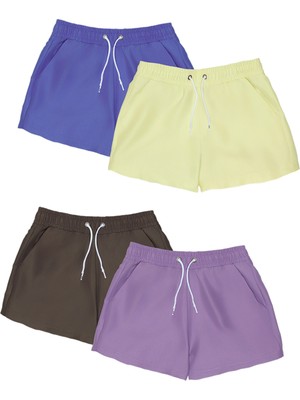 Nap Düz Kadın Deniz Şortu S - Xxl (2'li Paket)
