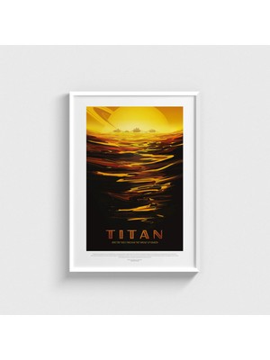 Domirus Nasa - Titan - Ride The Tides Through The Throat Of Kraken Tablo Çerçeveli Poster Duvar Dekorasyonu